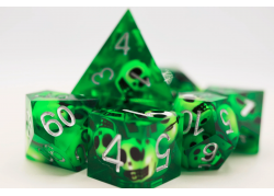 DICE 7-Set: Sharp Edge - Green Skull